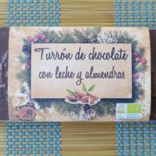 Turrón de chocolate con leche y almendras