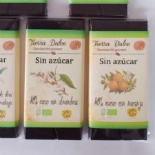 Tableta sin azúcar 80% cacao con almendras